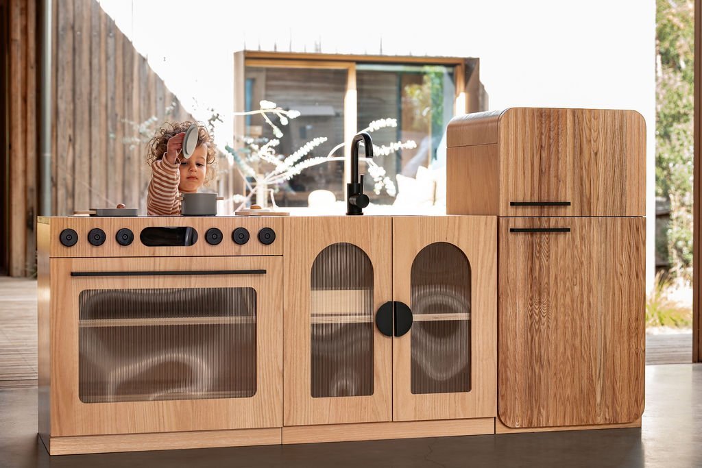 Oak Fluted Fridge