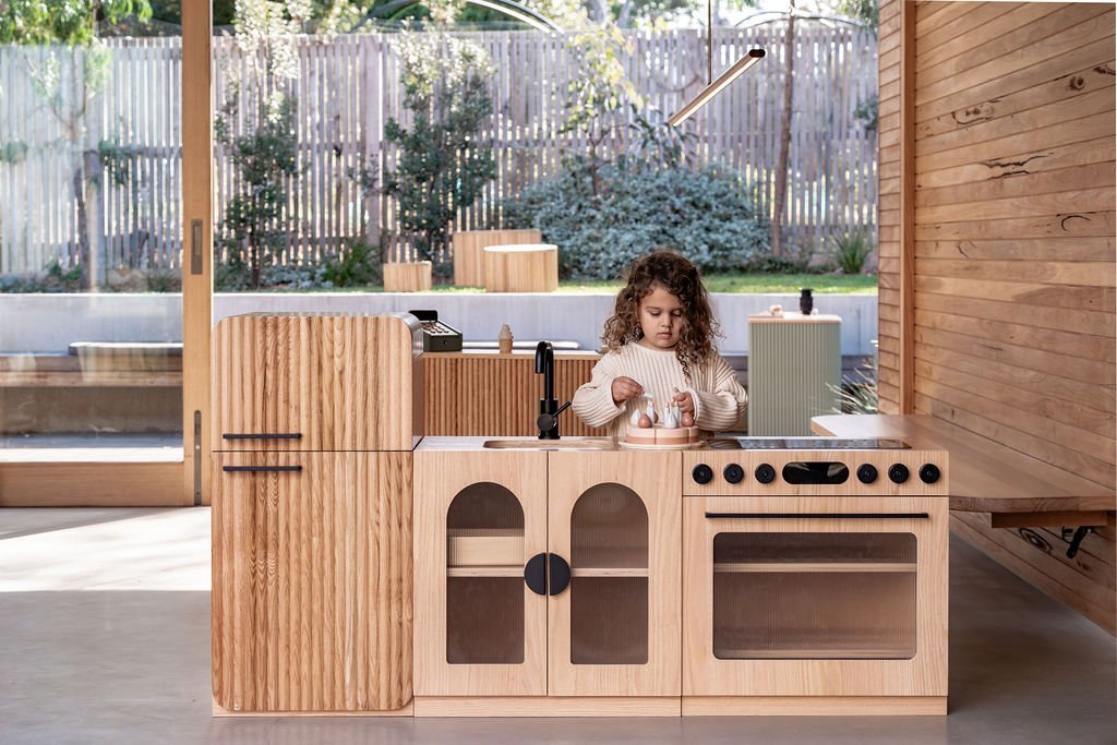 Oak Fluted Fridge