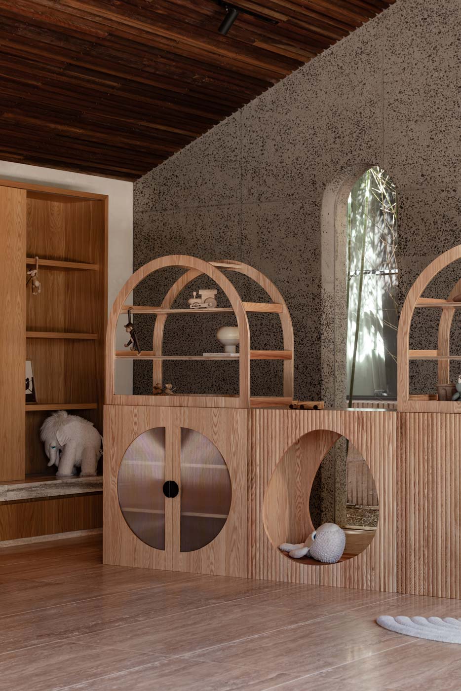 Oak Arched Cabinet