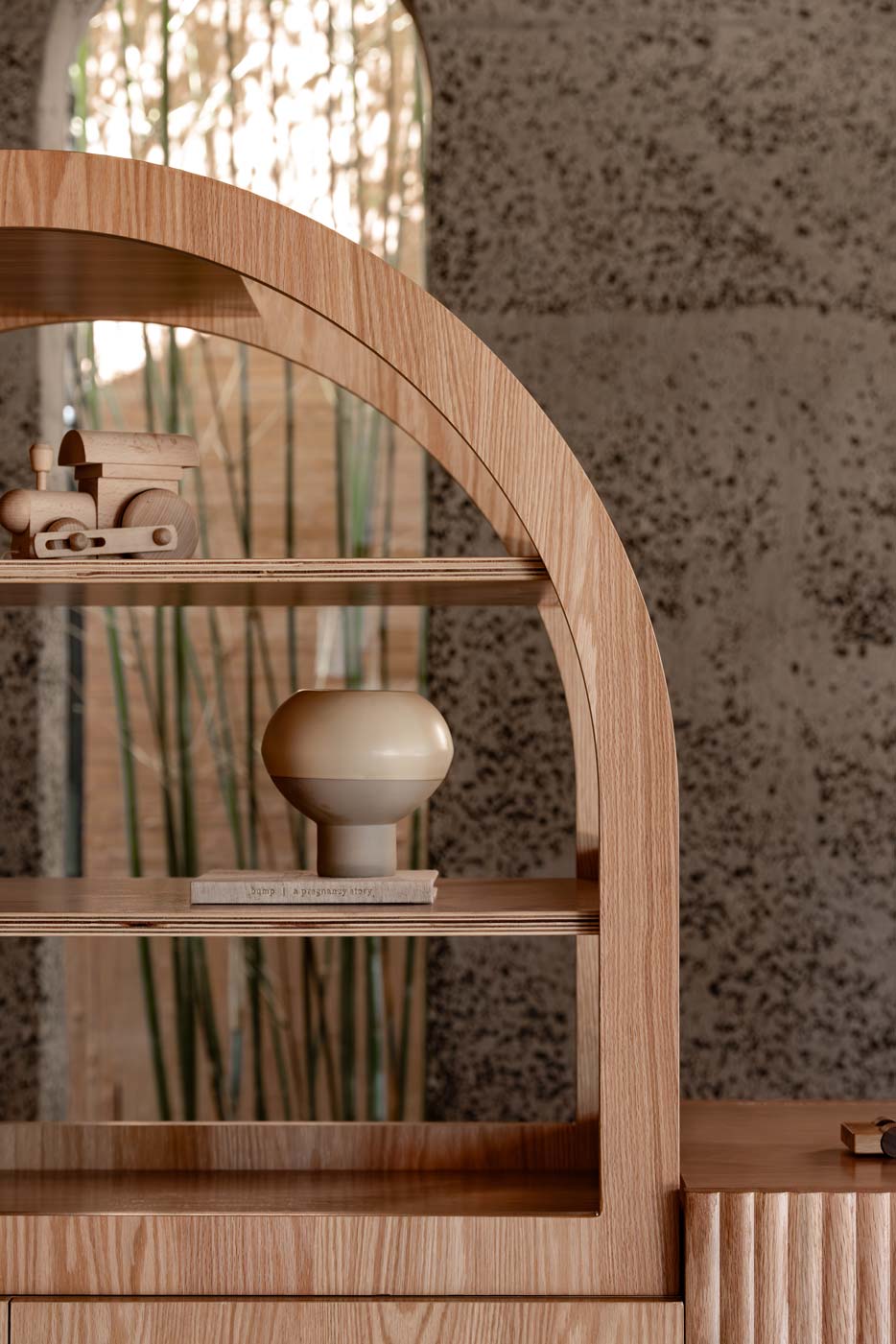 Oak Arched Cabinet