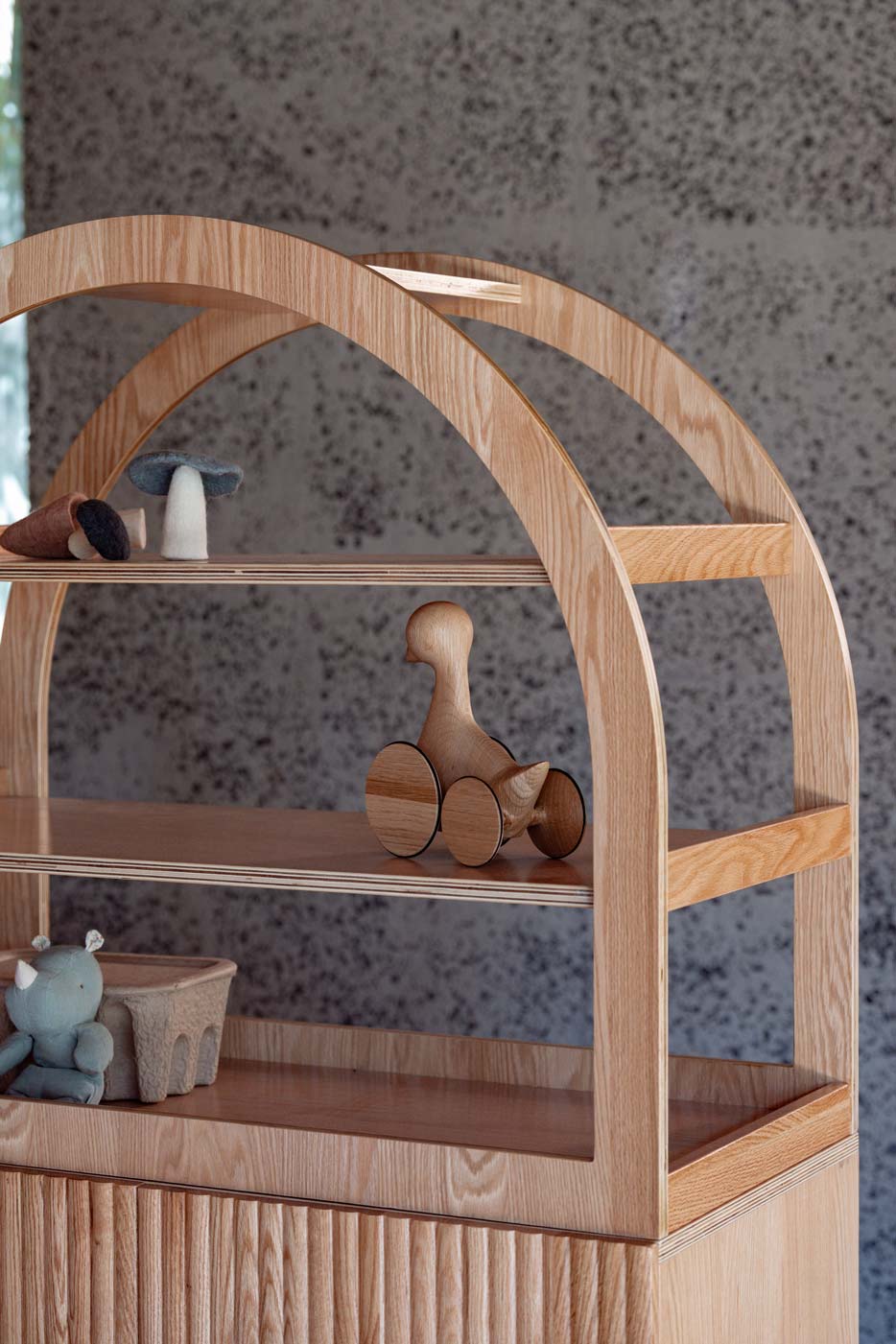 Oak Arched Cabinet