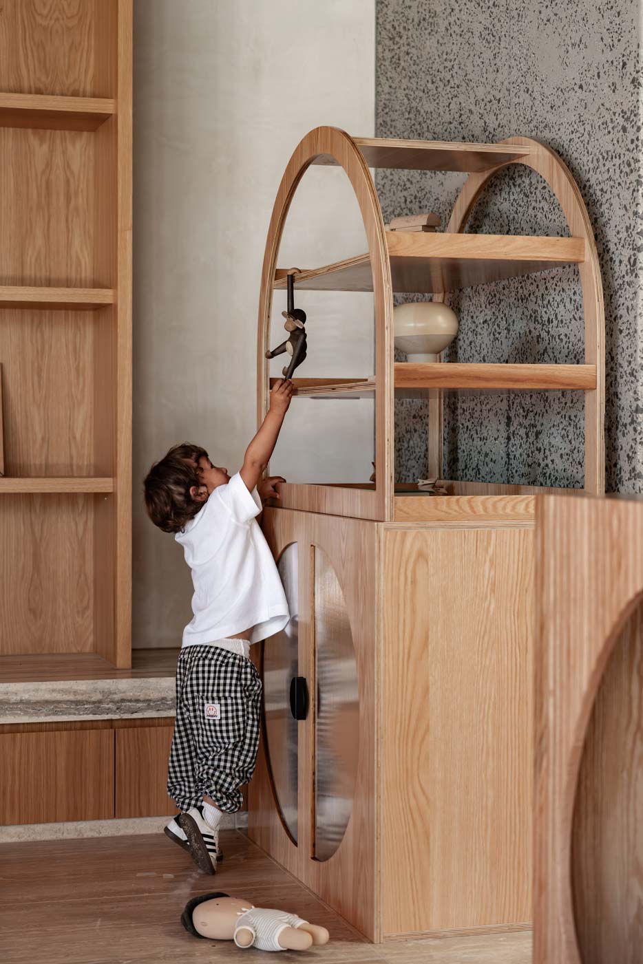 Oak Arched Cabinet