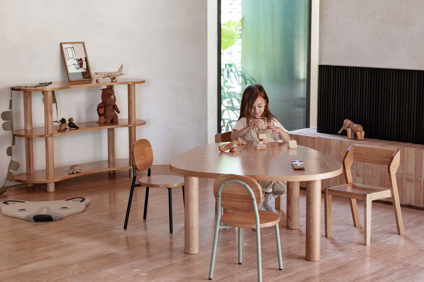 Oak Organic Shape Table