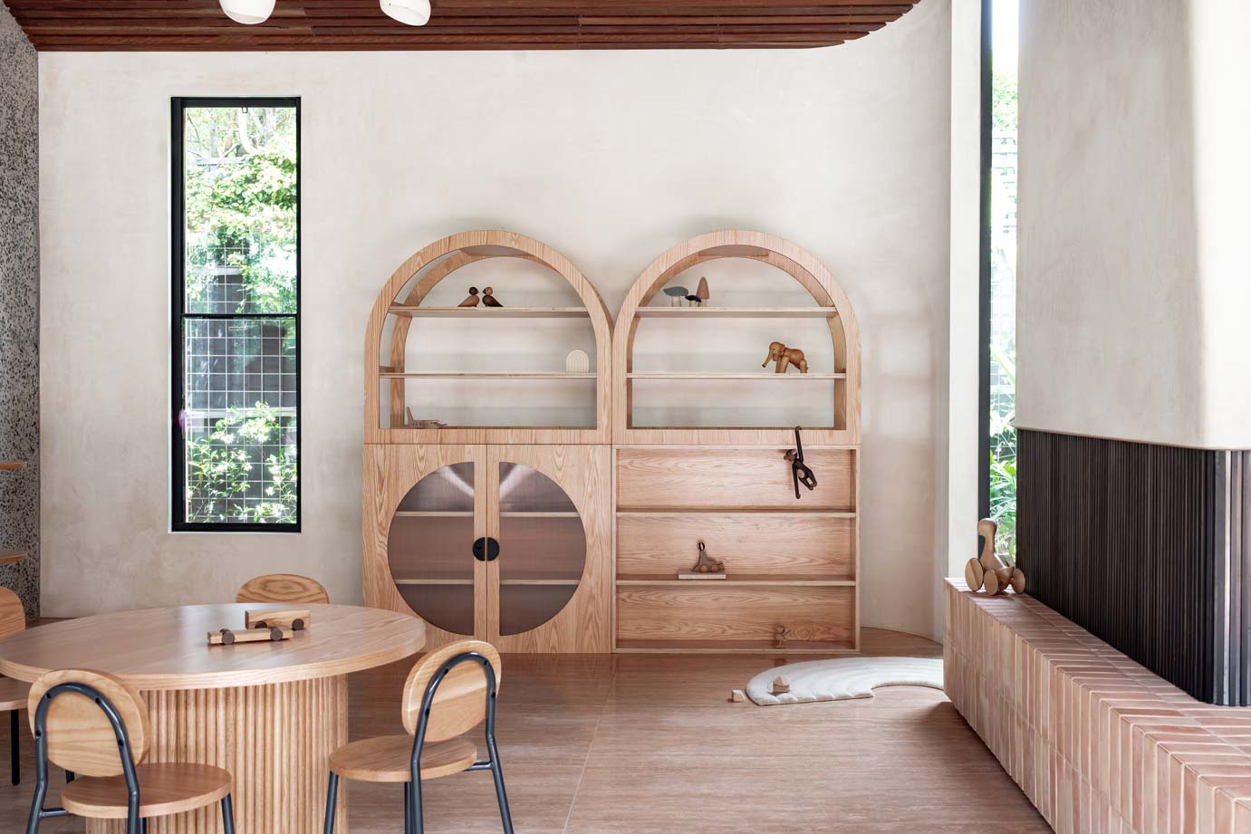 Oak Arched Cabinet