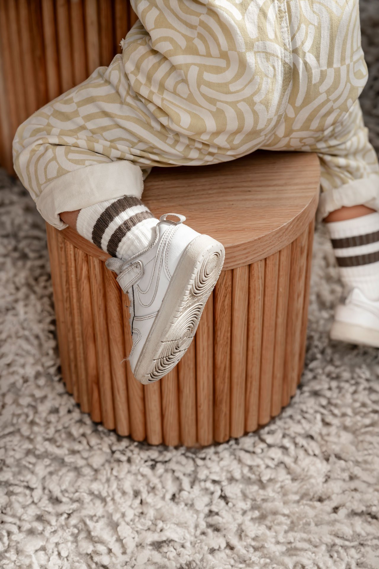 Fluted Round Stool