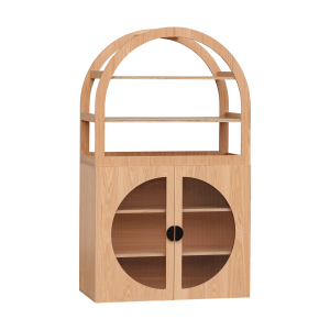 Oak Arched Cabinet Perspex