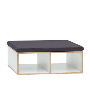Storage Bench White & Charcoal