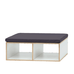Storage Bench White & Charcoal