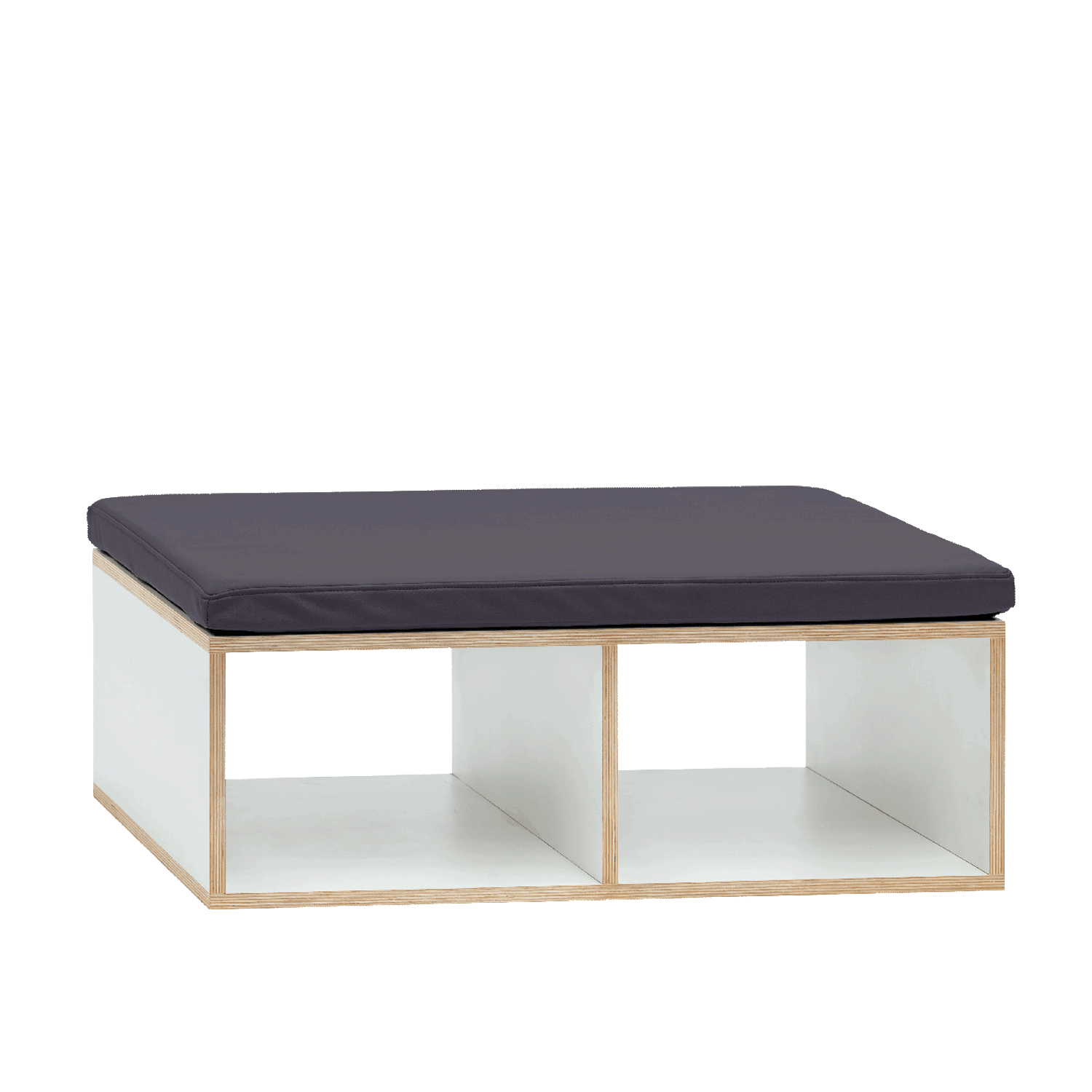 Storage Bench White & Charcoal
