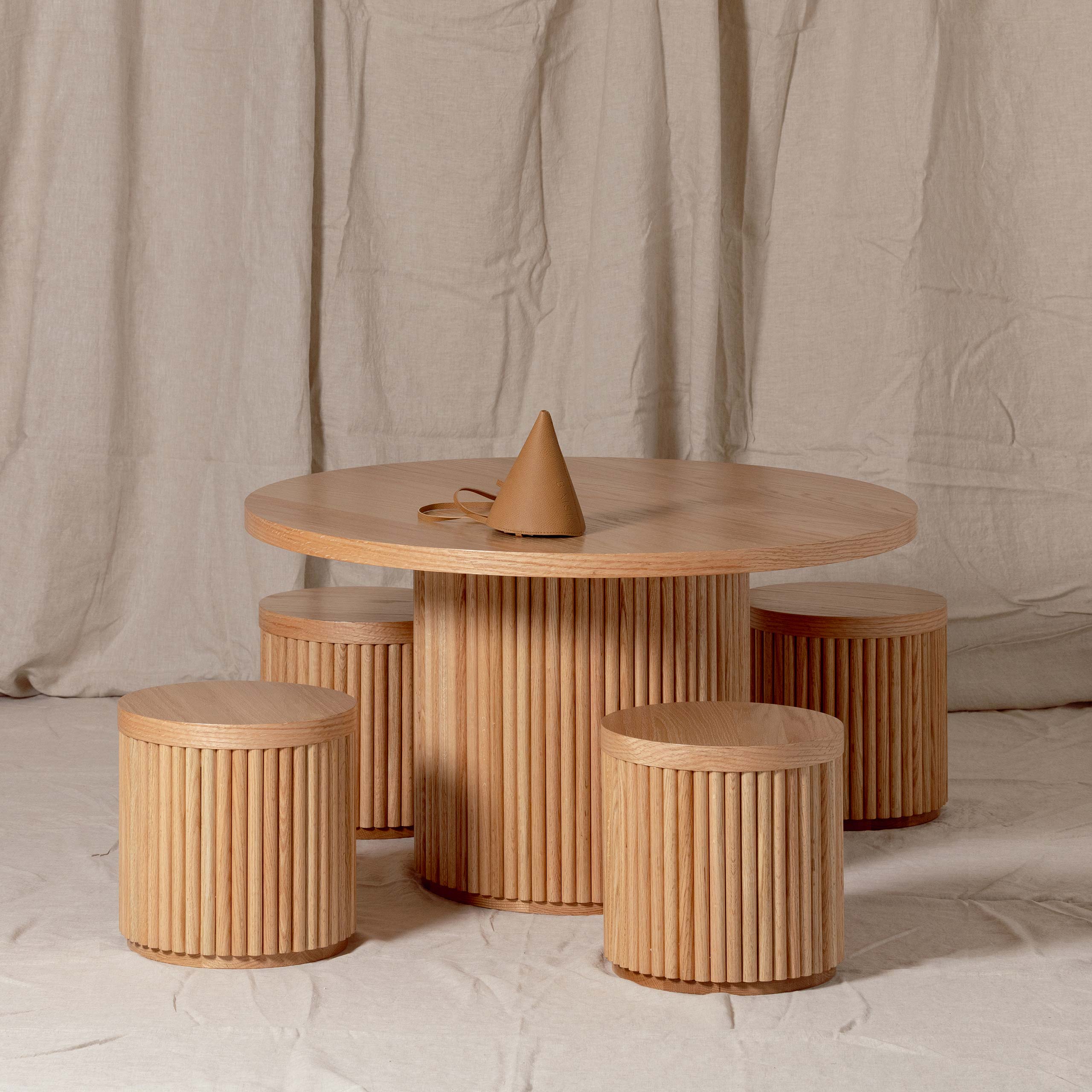 Fluted Round Table