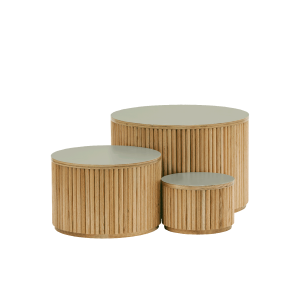 Nesting Fluted Tables Sage