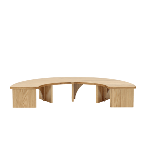 European Ash Half Circle Baby Table