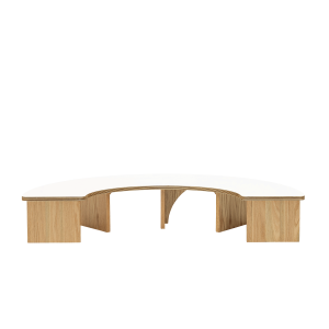 Half Circle Baby Table White