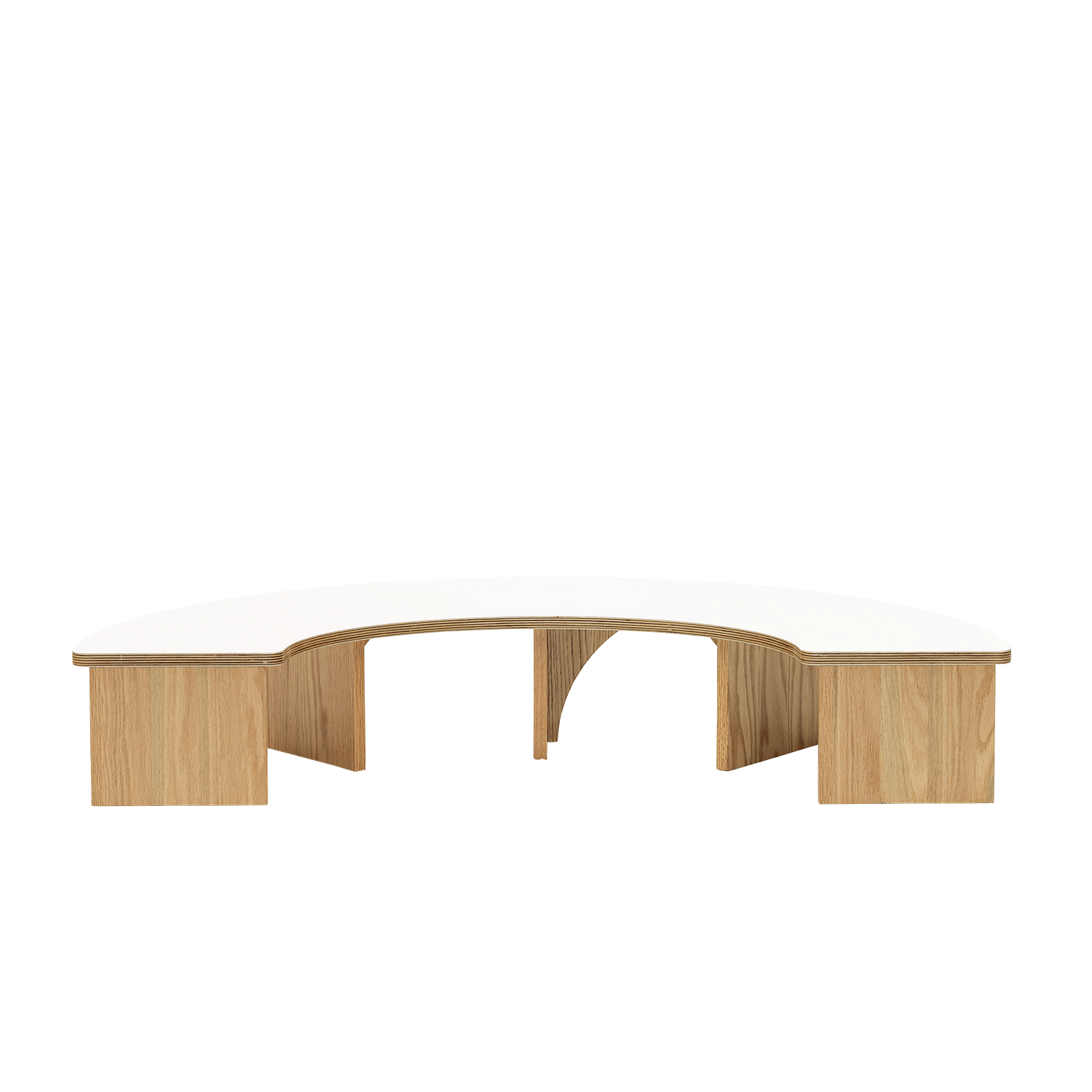 Half Circle Baby Table White