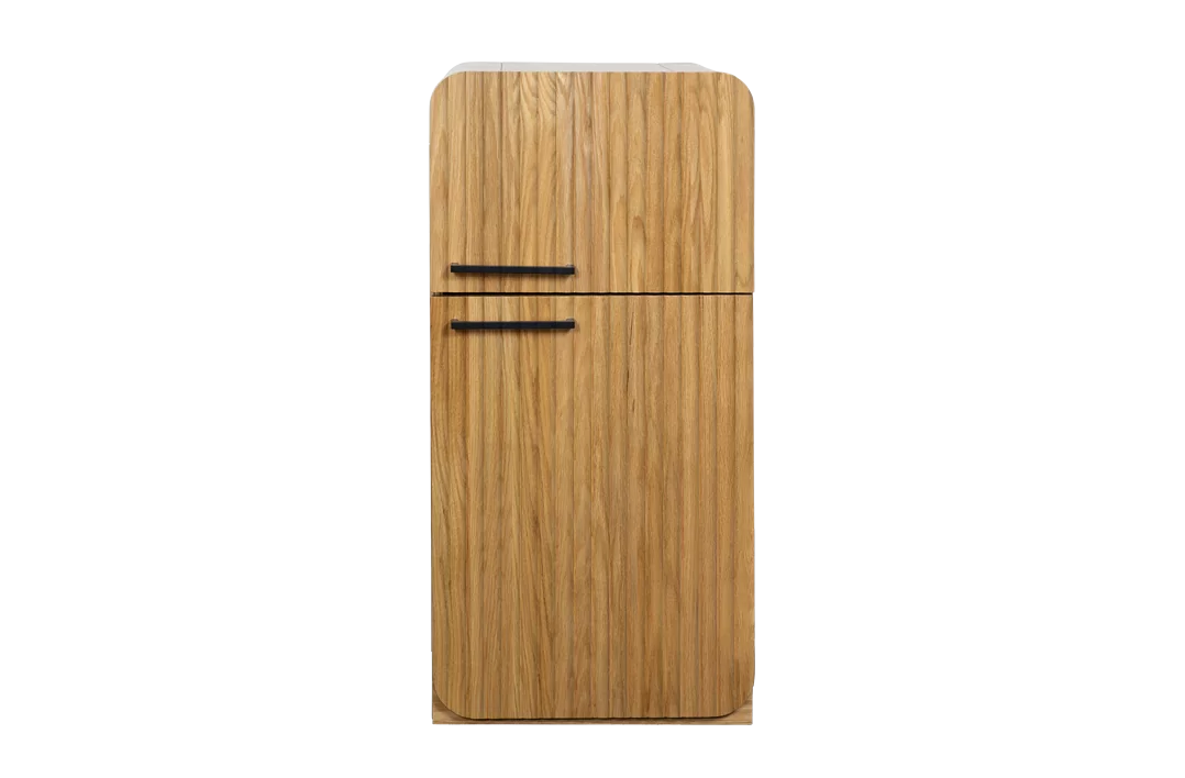 Oak Fluted Fridge