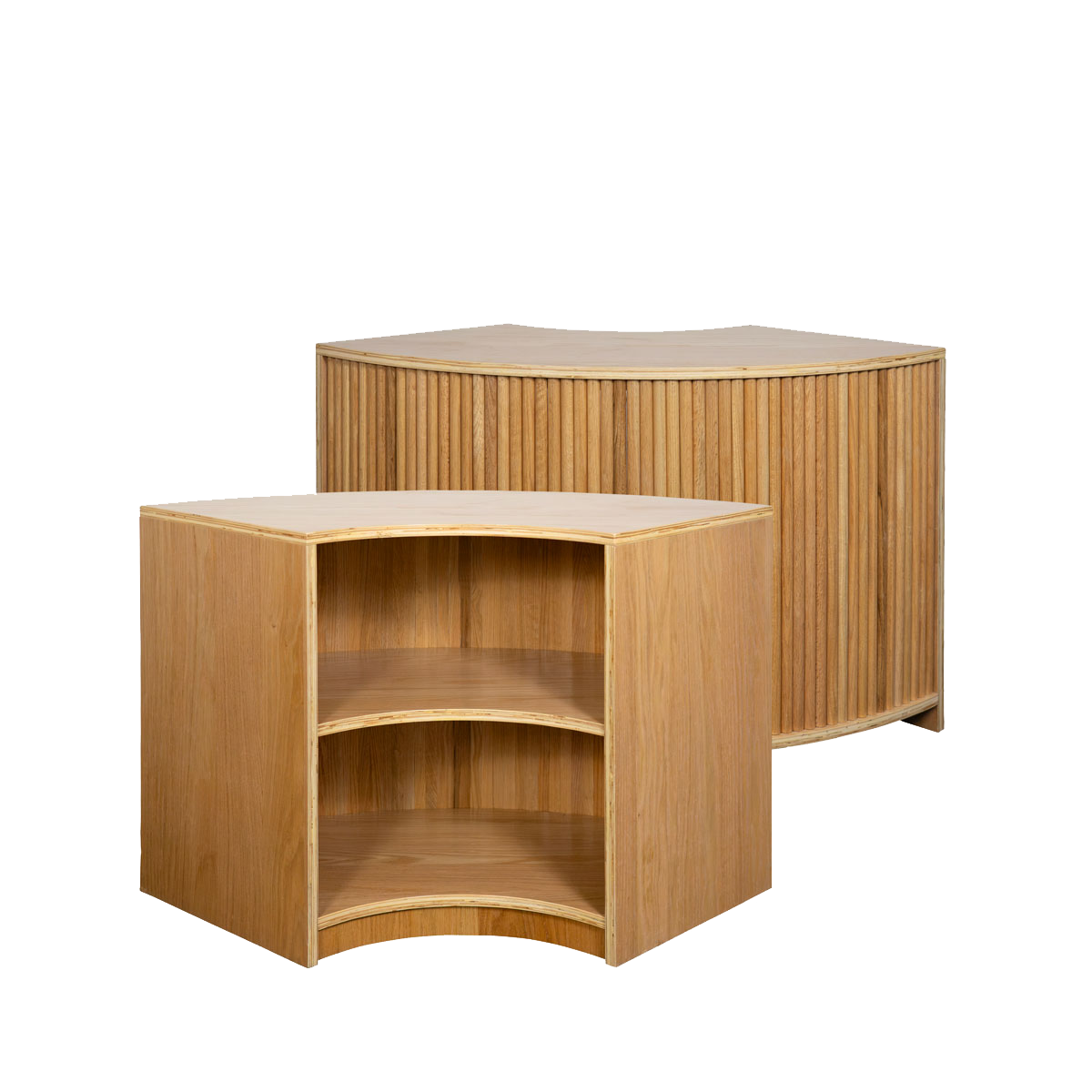 Oak Fluted Corner