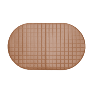 Tan Oval Quilted Playmat