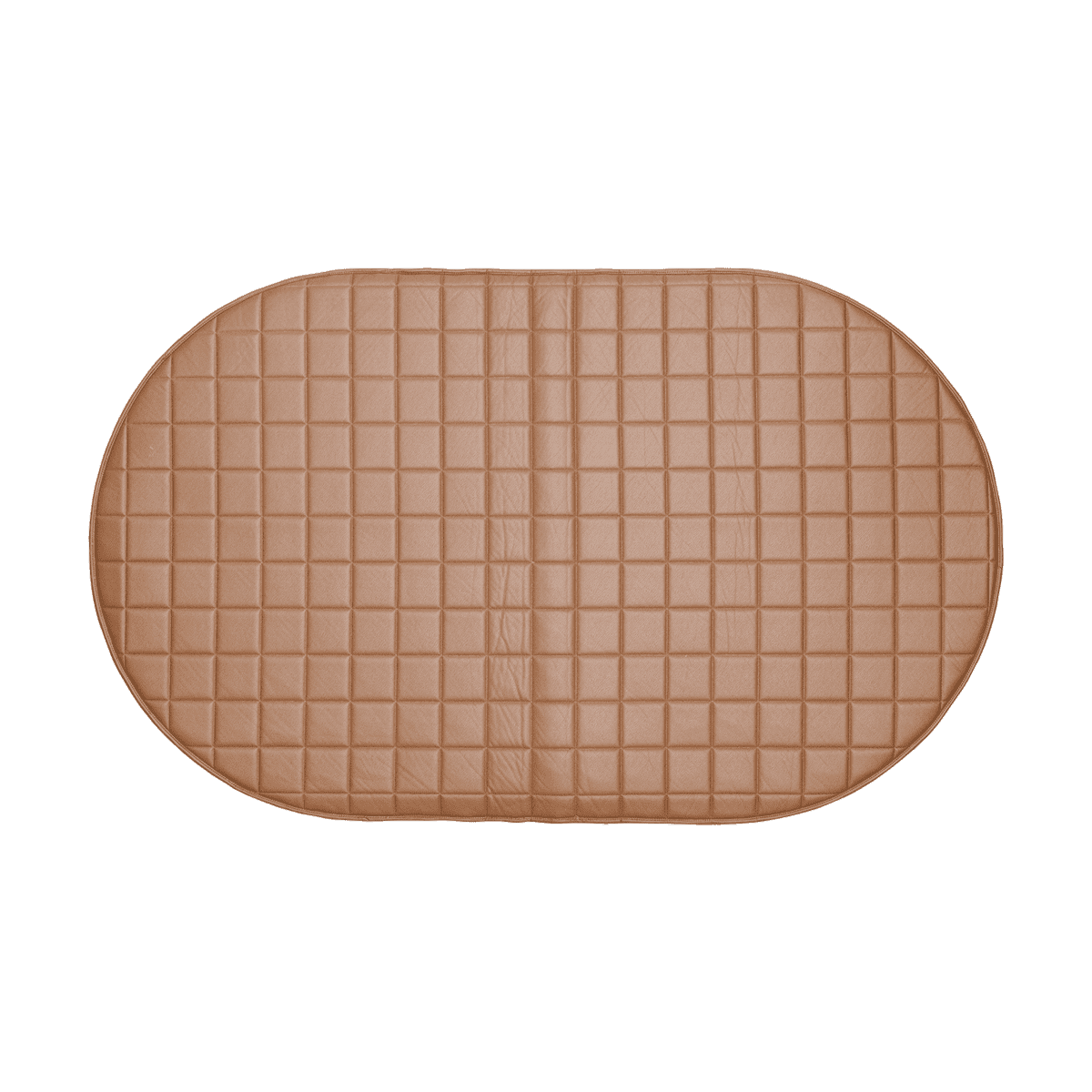 Tan Oval Quilted Playmat