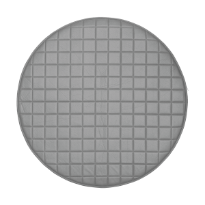 Grey Round Quilted Playmat