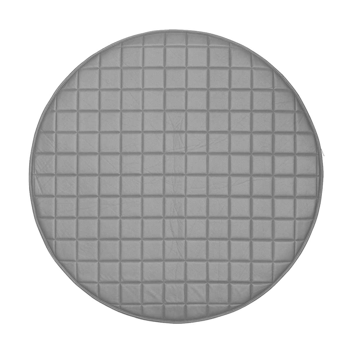 Grey Round Quilted Playmat