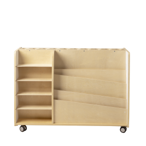 Art Storage Unit, White and Natural