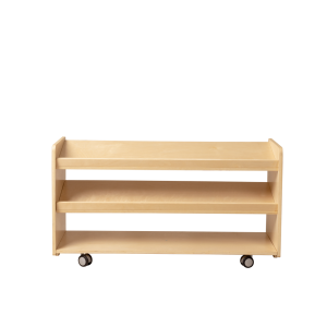 Puzzle Book Shelf Low, Natural