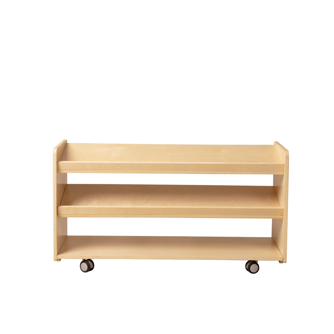 Puzzle Book Shelf Low, Natural