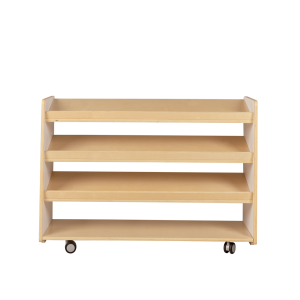 Puzzle Book Shelf High, White and Natural
