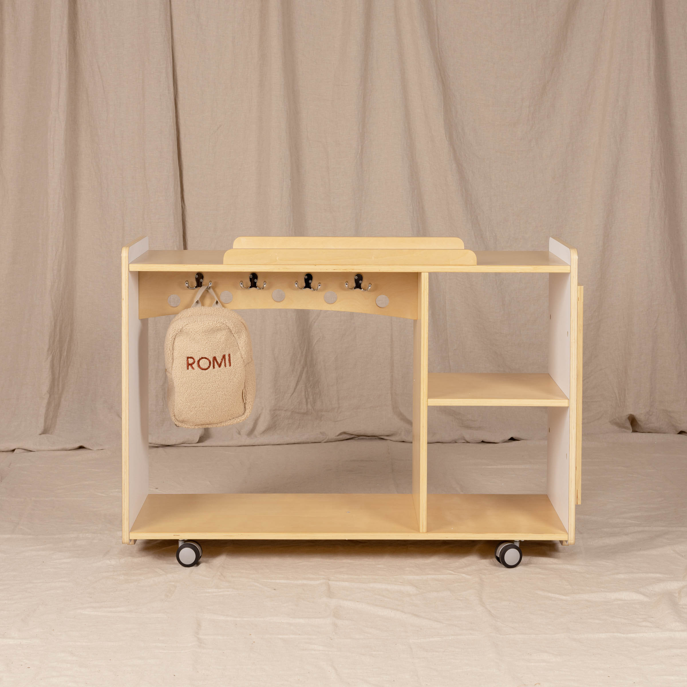 Dress Up Storage Unit, White and Natural
