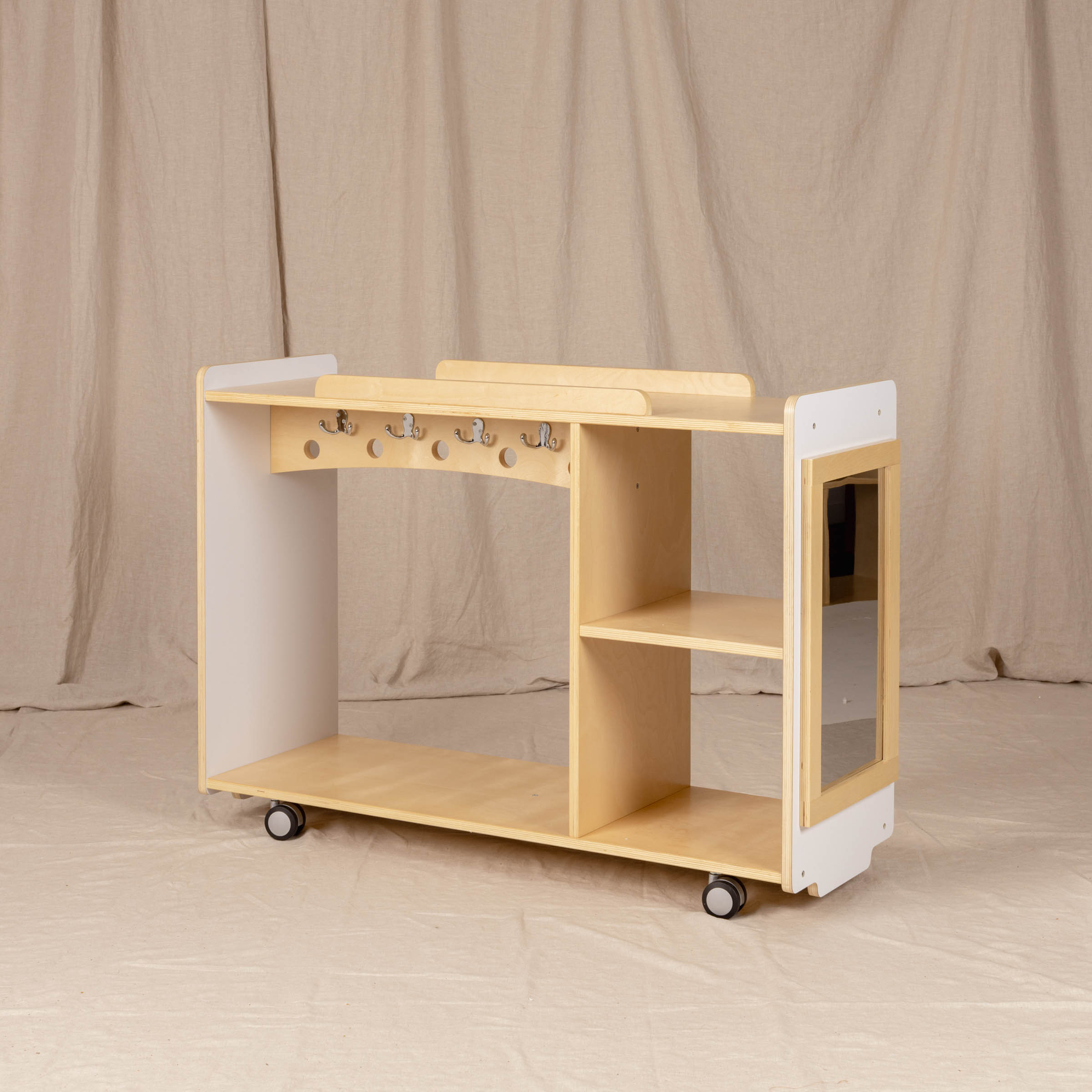 Dress Up Storage Unit, White and Natural