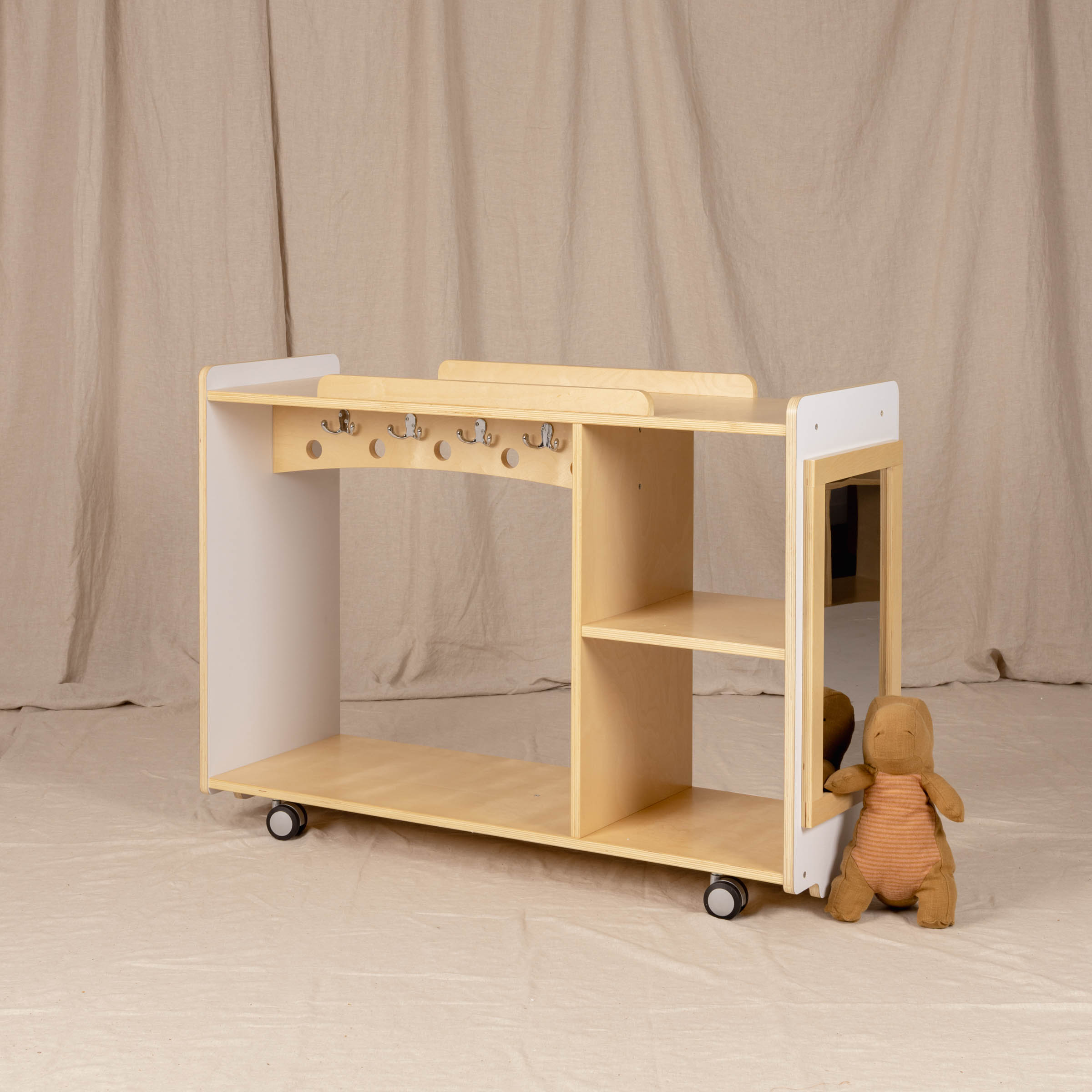 Dress Up Storage Unit, White and Natural