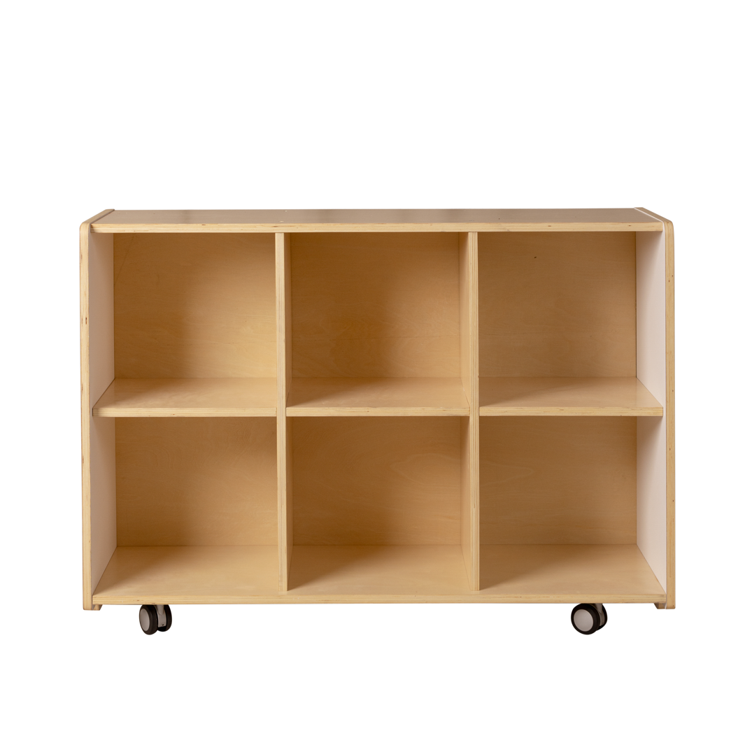6 Hole Cubby, White and Natural