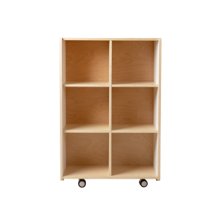6 Hole Cubby Vertical, White and Natural