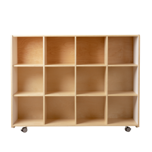 12 Hole Cubby, White and Natural